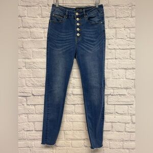 Blue Age High Rise Skinny Raw Hem Jeans Sz 7